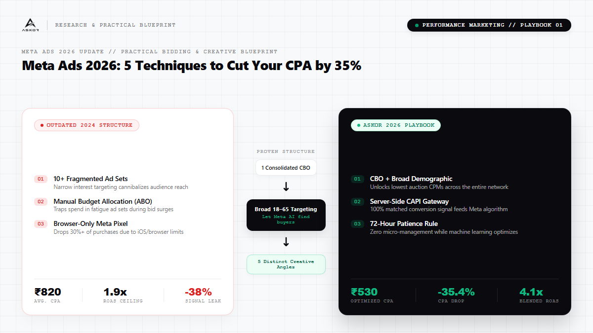Meta Ads 2026 Update: 5 Practical Bidding & Creative Techniques to Cut Your CPA by 35%